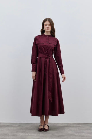 Cepli Elbise Bordo - Fahhar Design