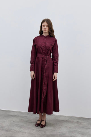 Cepli Elbise Bordo - Fahhar Design