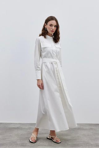 Cepli Elbise Ekru - Fahhar Design