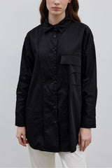 Pocket-Parted Shirt Black