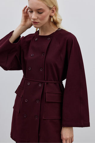 Çift Düğme Ceket Bordo - Fahhar Design