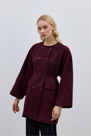 Çift Düğme Ceket Bordo - Fahhar Design