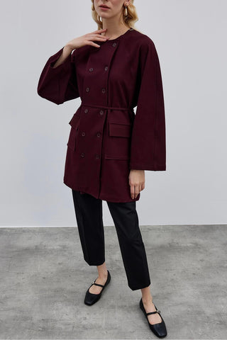 Çift Düğme Ceket Bordo - Fahhar Design