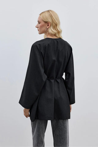 Çift Düğme Ceket Koyu Gri - Fahhar Design
