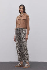 Çift İğne Kadın Gömlek Ceket Camel