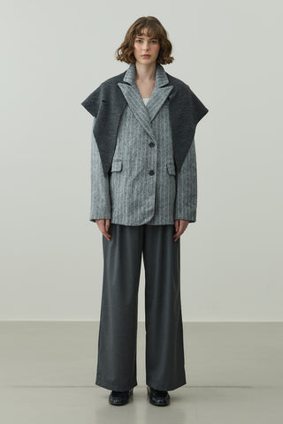 Çift Kat Fular Atkı Antrasit