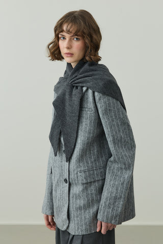 Çift Kat Fular Atkı Antrasit