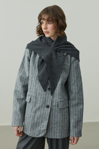 Çift Kat Fular Atkı Antrasit