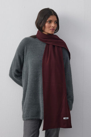 Çift Kat Fular Atkı Bordo - Fahhar Design