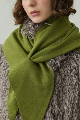 Çift Kat Fular Atkı Yağ Yeşili
