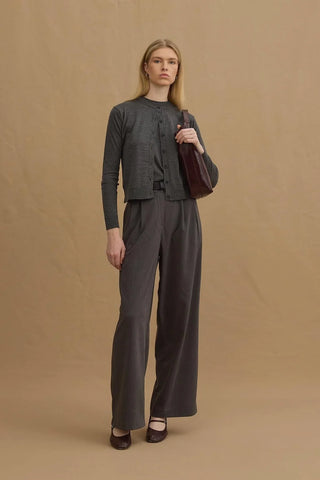 Çift Pilili Pantolon Antrasit - Fahhar Design