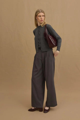 Çift Pilili Pantolon Antrasit - Fahhar Design