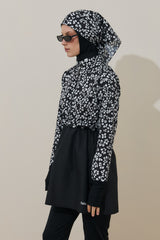 Çıtır Çiçek Desen Bandana Siyah