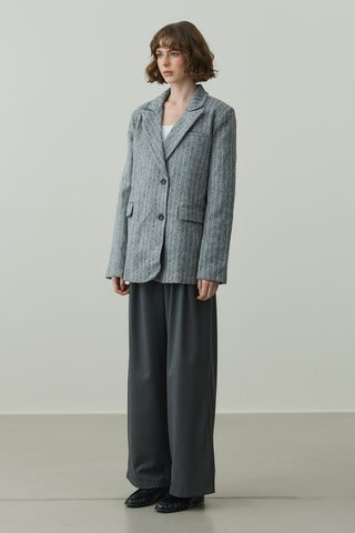 Striped Cashmere Jacket Anthracite