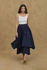Çok Katlı Etek Lacivert