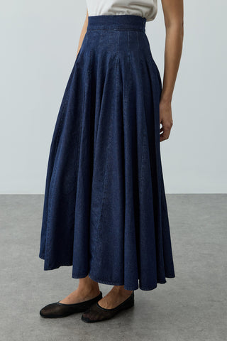 Godeli Çok Parçalı Denim Etek Lacivert