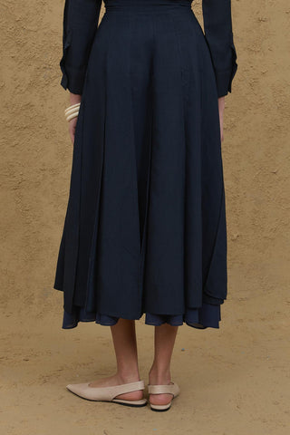 Çok Parçalı Etek Lacivert