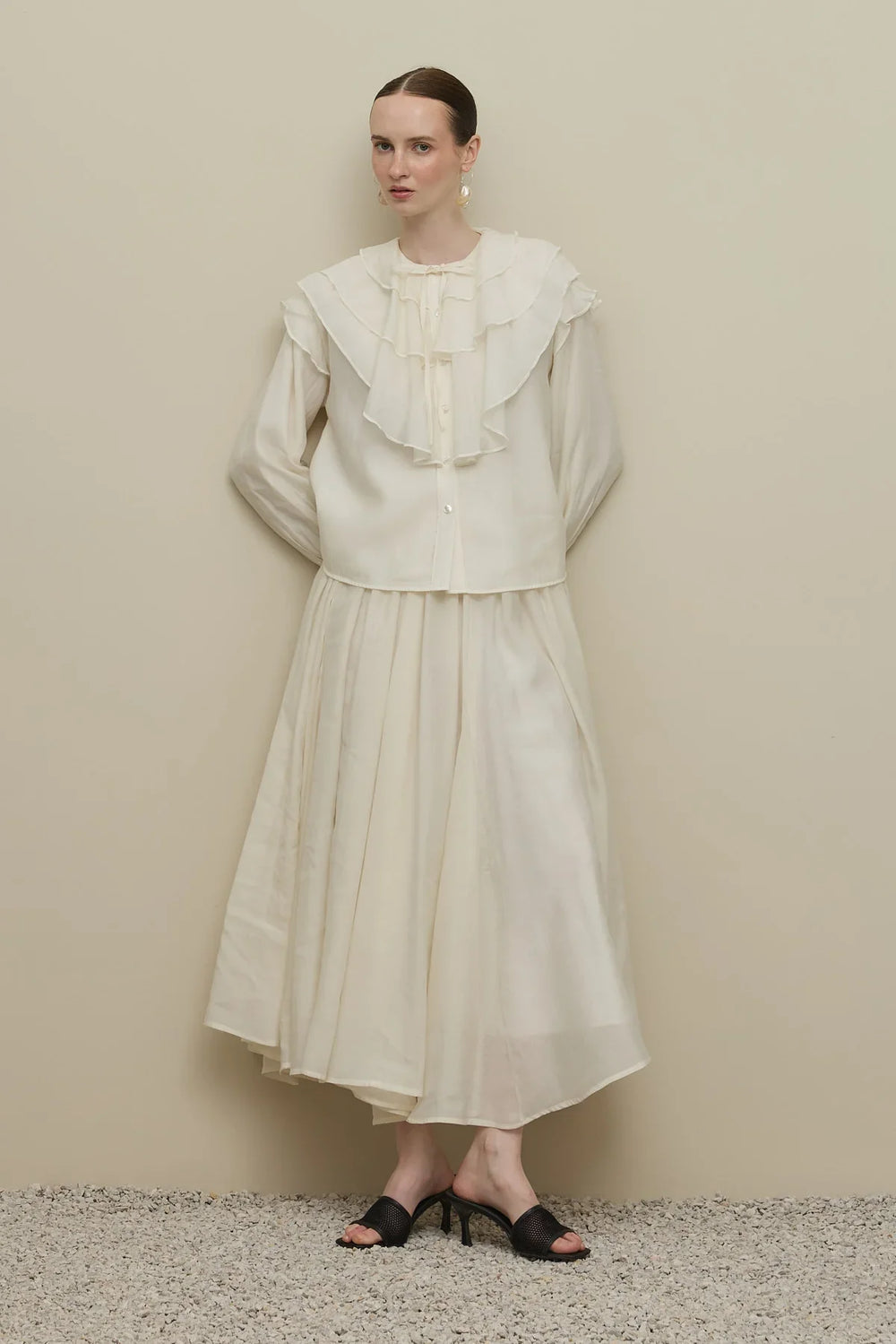 Multi-Flutter Shirt White
