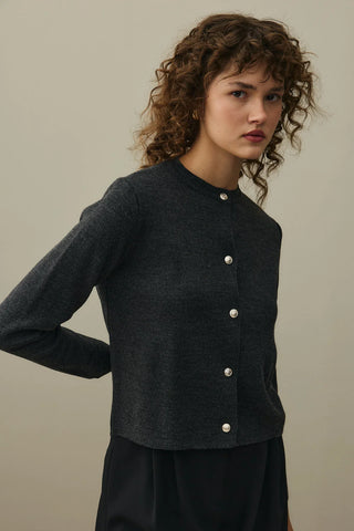 Crop Hırka Antrasit