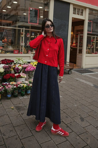 Crop Hırka Kırmızı - Fahhar Design