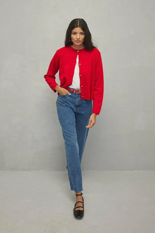 Crop Hırka Kırmızı - Fahhar Design