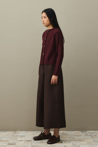 Crop Hırka Koyu Bordo