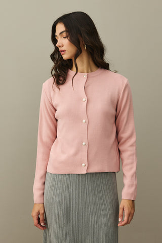 Crop Hırka Pembe