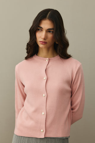 Crop Hırka Pembe