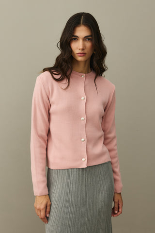 Crop Hırka Pembe