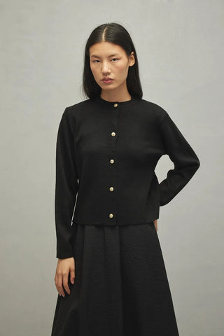 Crop Hırka Siyah - Fahhar Design