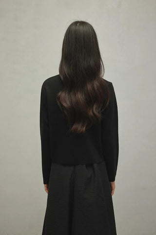 Crop Hırka Siyah - Fahhar Design