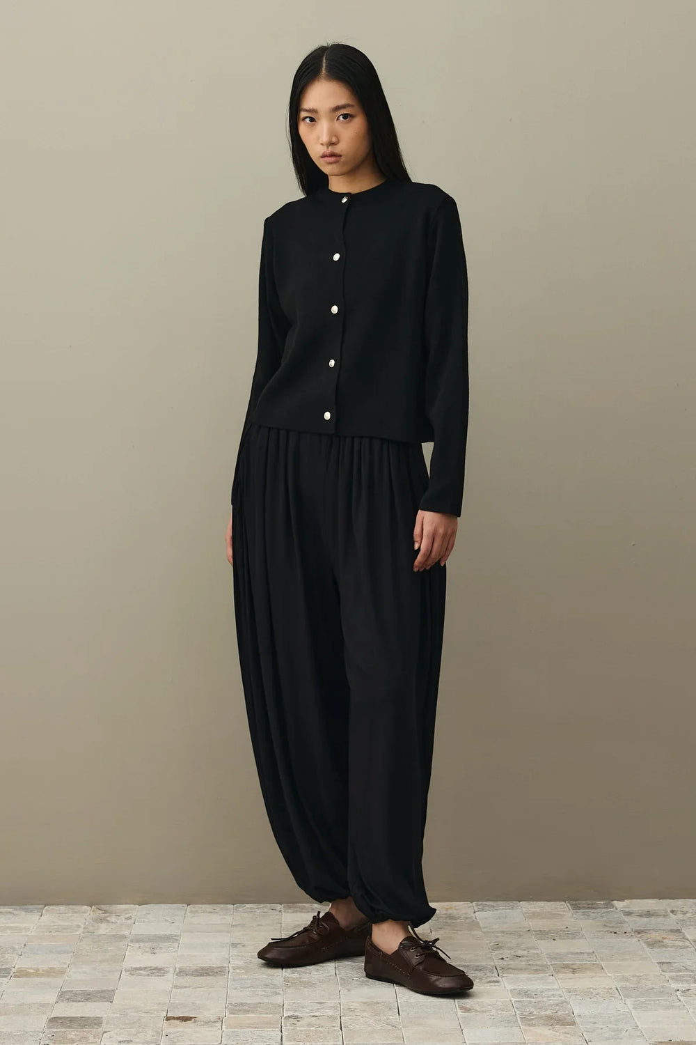 Crop Cardigan Black