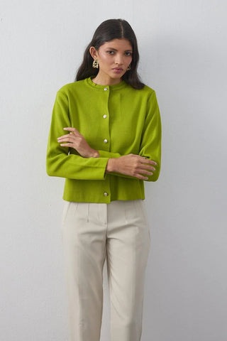 Crop Hırka Yeşil - Fahhar Design