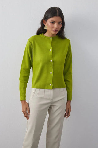 Crop Hırka Yeşil - Fahhar Design