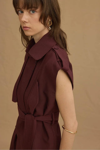 Crop Yelek Bordo - Fahhar Design