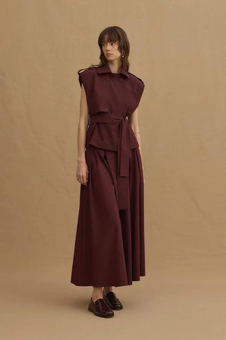 Crop Yelek Bordo - Fahhar Design