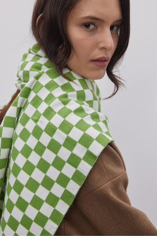 Damalı Atkı Açık Yeşil