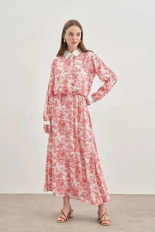 Desenli Takım Bordo - Fahhar Design