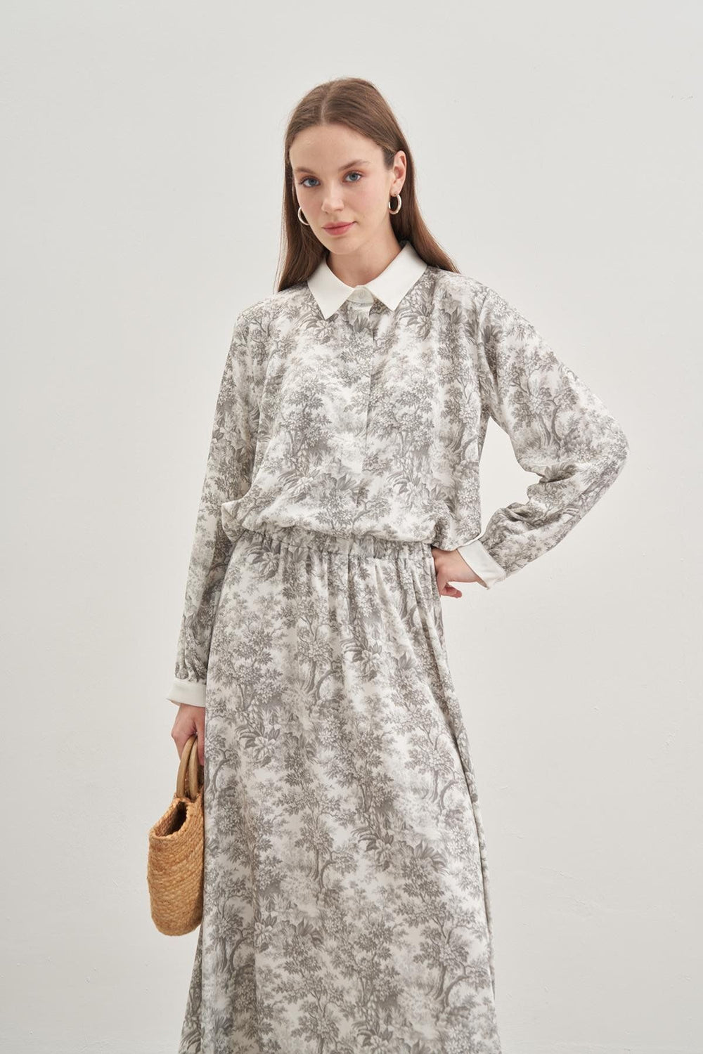 Patterned Suit Gray
