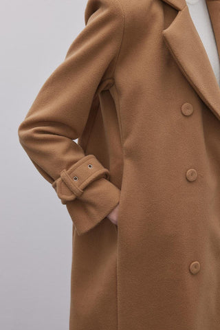 Deve Tüyü Kaşe Kadın Kaban Camel Camel - Fahhar Design