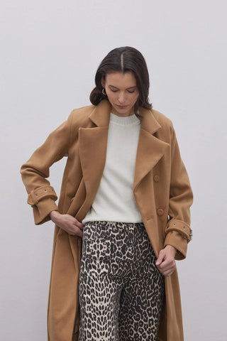 Deve Tüyü Kaşe Kadın Kaban Camel Camel - Fahhar Design