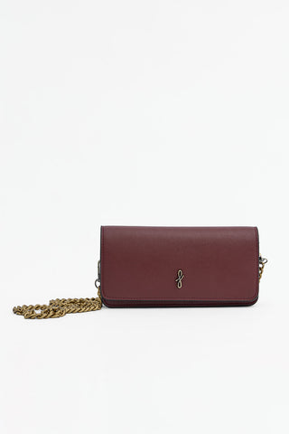 Dikdörtgen Baget Çanta Bordo