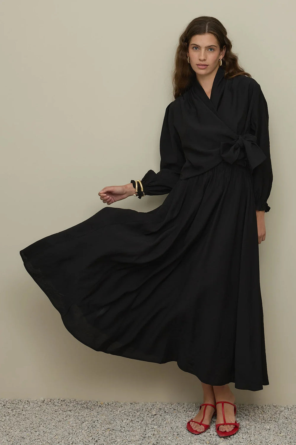 Textured Piece Skirt Black