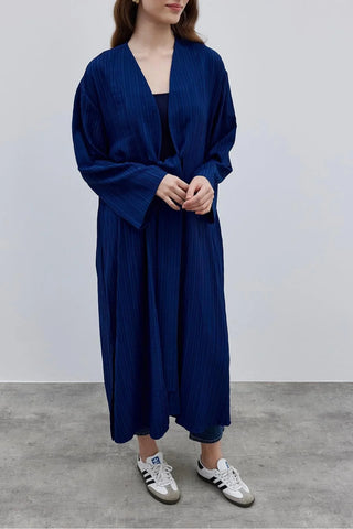 Dokulu Rahat Kadın Kimono Mavi - Fahhar Design