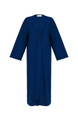 Dokulu Rahat Kadın Kimono Mavi - Fahhar Design