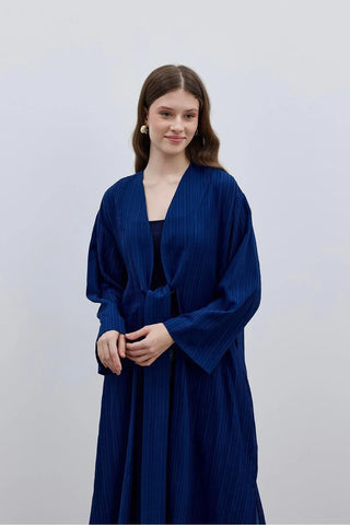 Dokulu Rahat Kadın Kimono Mavi - Fahhar Design