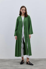 Dokulu Rahat Kadın Kimono Yeşil