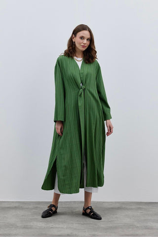 Dokulu Rahat Kadın Kimono Yeşil