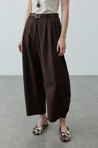 Dökümlü Bomb Pantolon Kahverengi