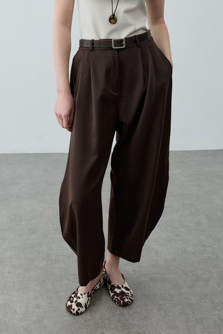 Dökümlü Bomb Pantolon Kahverengi